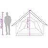 5 Person Camping Tent Grey and Orange Waterproof