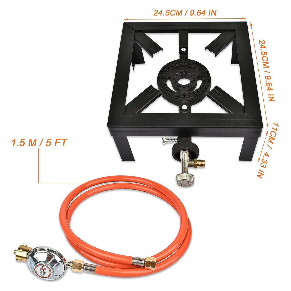 Cast Iron Single Burner Stove Camping Stove To Boil Water Portable Ring Boiling Large Burner Kit For Outdoor Hiking Cooking