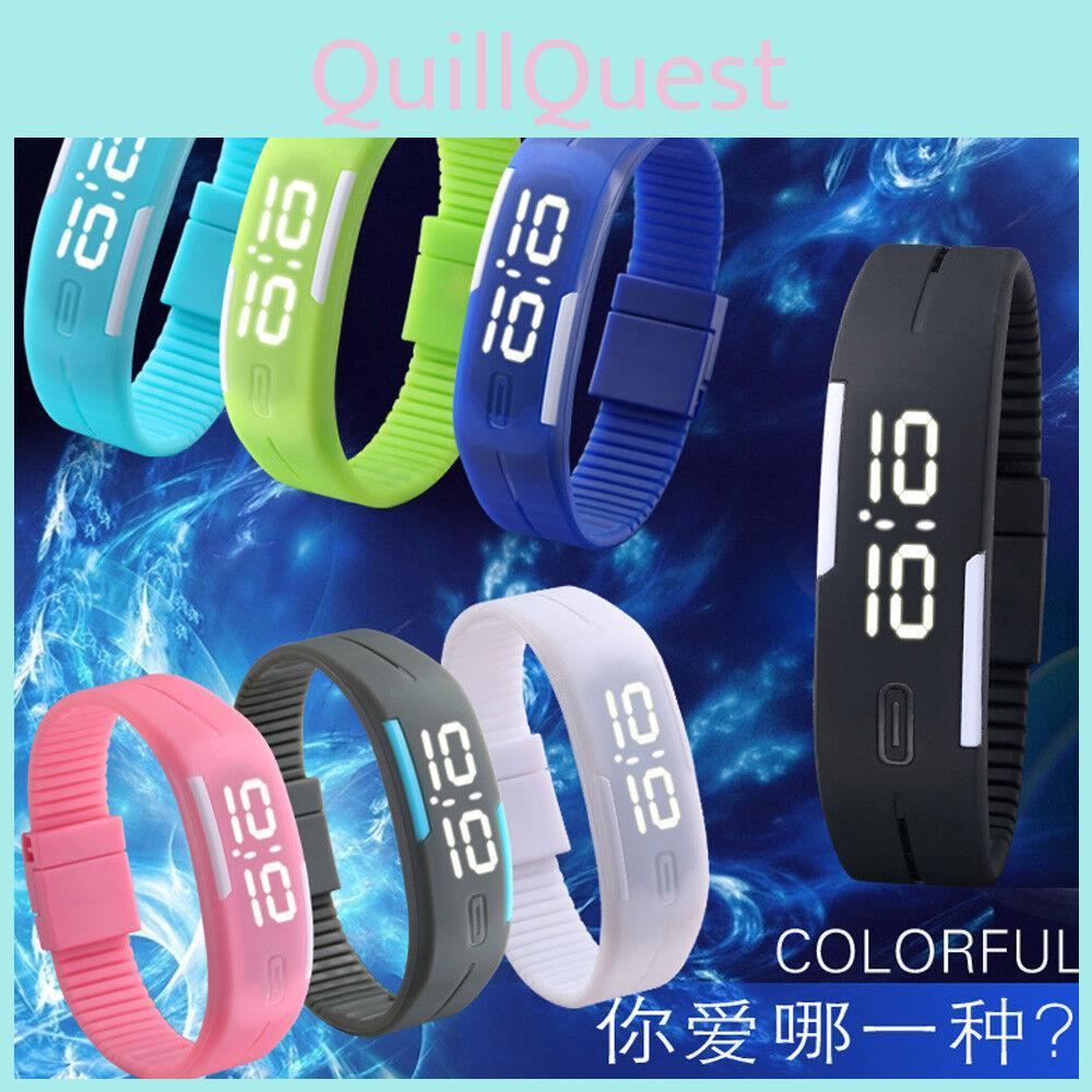 Men Women Rubber Led Waterproof Watch Date Bracelet Digital Sport New Wristwatch