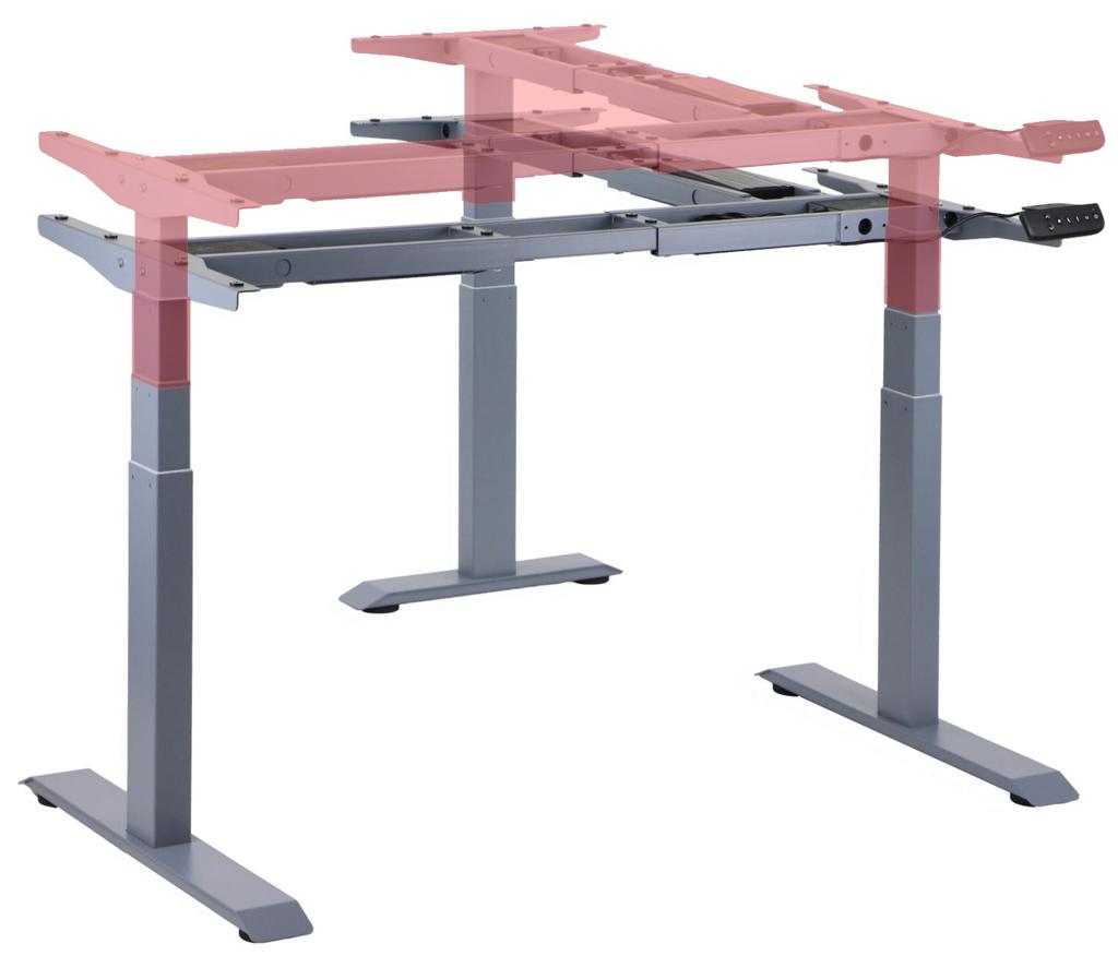 PRATO 04-3T/90/A Desk Frame GRAY