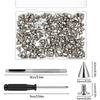 Tree Spike Set 200 Pcs Metal Cone Spikes Punk Spikes Studs Kit Screwback Studs For DIY Leathercraft Decoration