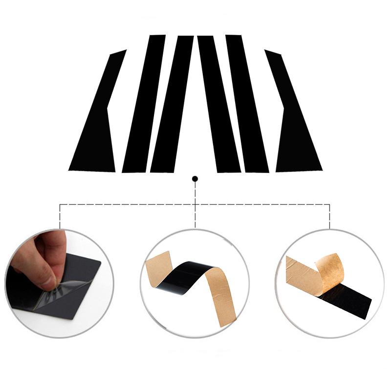 För Ford Escape 2013 2014 2015-2022 2023 Glansig Pianosvart Bildörr Fönster Stolpe Mittstolpe Dekaler Autostyling