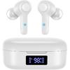 MOZOTER Bluetooth 5.3 Wireless Earbuds,Deep Bass Loud Sound Clear Call Noise Cancelling with 4 Microphones in-Ear Headphones with Wireless Charging