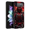 Japanese Bushido Samurai Phone Case For Samsung Galaxy Z Flip3 Flip4 Flip5 Case Shell For Z Flip 3 4 5 6 7 Hard Folding Cover