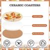 4Pcs Fall Thanksgiving Coasters Vintage Autumn Leaves Ceramic Coasters Absorbent Harvest Cup Mat for Mugs Cups Home Kitchen Office Party Table Decor