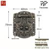 A077 Antique Alloy Four-Sided Panel Buckle for Retro Wine Gift Box
