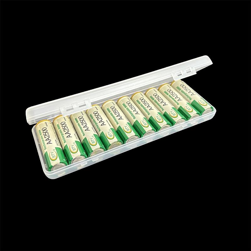 1 Stück DIY Zubehör 10 Fächer Tragbare Kunststoff-Batterieaufbewahrungsbox Harter Behälter Koffer Für AAA/AA Batterie Organizer