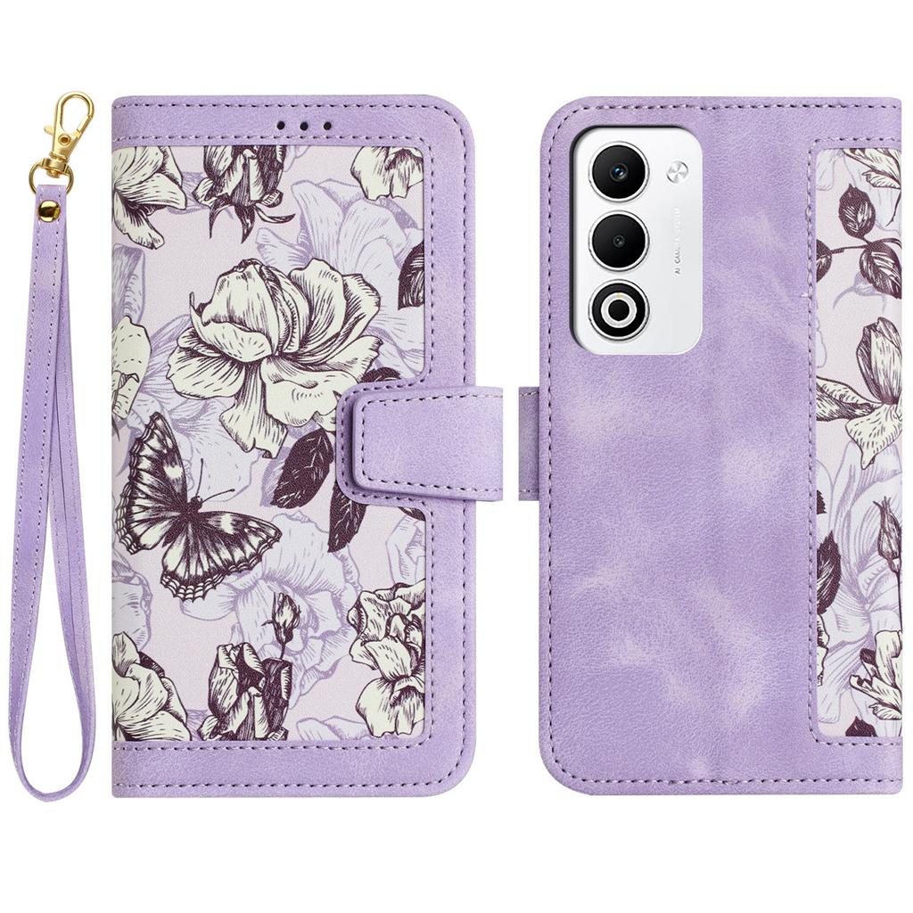 For Oppo A5 4G Case PU Leather Floral Phone Cover with Card Slots