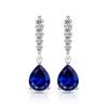 Fashion Classic  925 Sterling Silver Shining Water Drop AAA Zircon Women's Earrings
