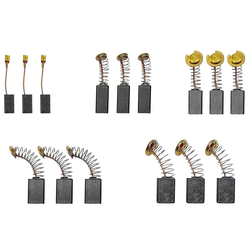 

Assorted Carbon Brushes with Springs - Universal Motor Replacement Brushes for DIY Repair