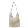 Woven bag women's large-capacity new casual shoulder armpit bag knitted seaside vacation beach bag