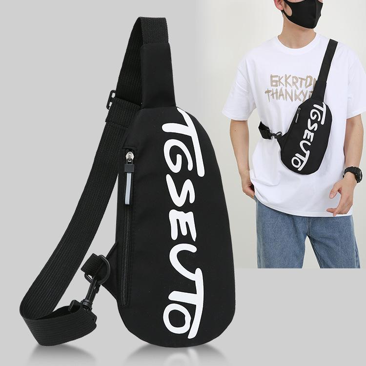 

TS JYL laptop bag,Men High Grade Shoulder Bag Business Nylon Trend Letter Waist Chest Bag OneSize чёрный
