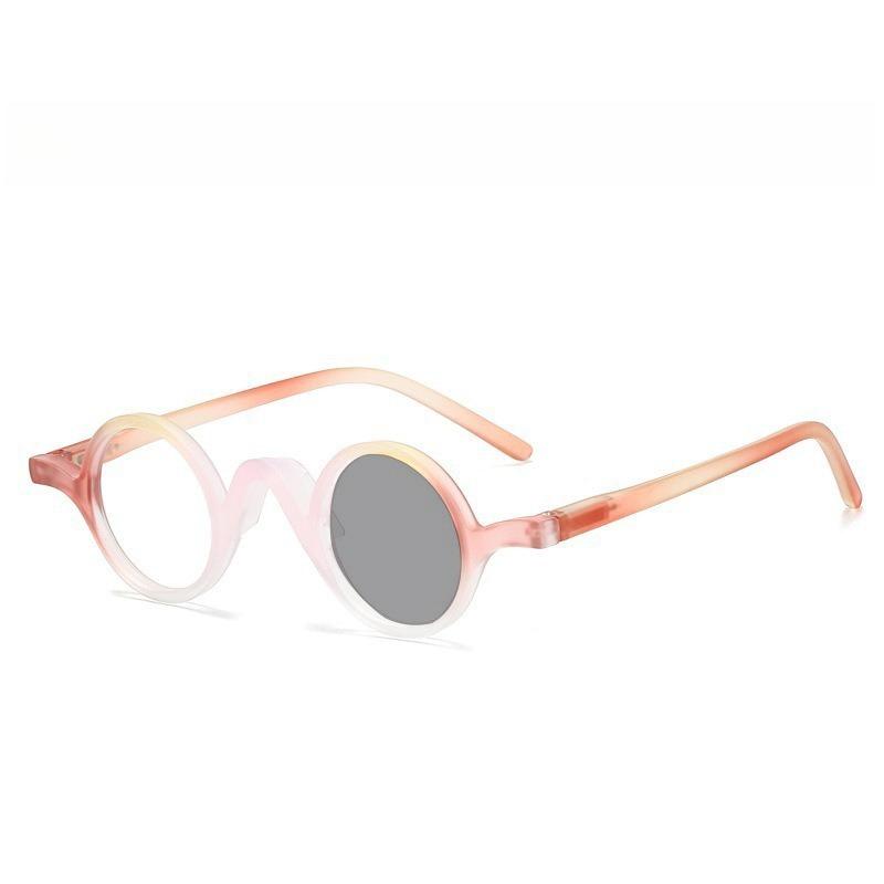 

Retro Round-Frame Photochromic Anti-Blue Light Reading Glasses for Women Ultra-lightweight Comfortable Presbyopia Eyewear 0
