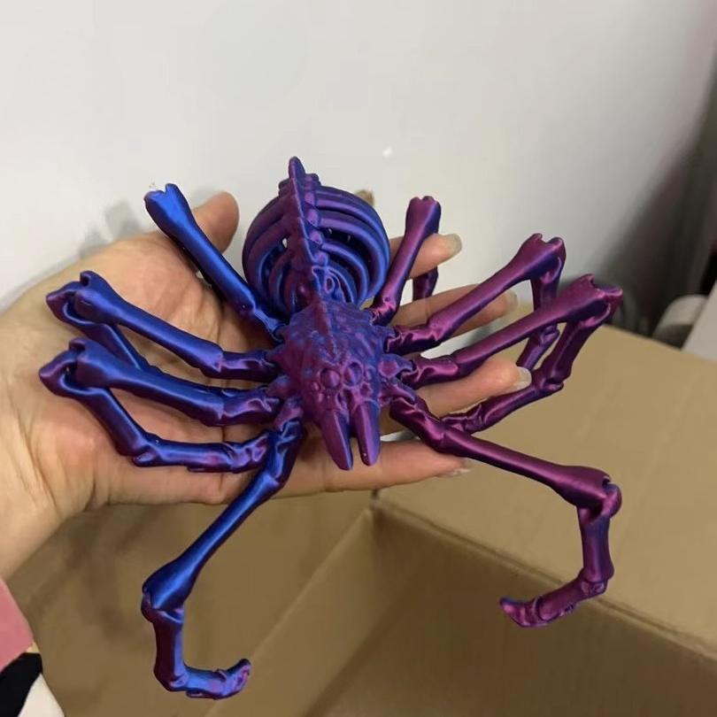 3D Printing Spider Animals Toy Realistic Colorful Spider Figurine Articulated Fidget Toy for Spider Lovers Halloween Home Decor