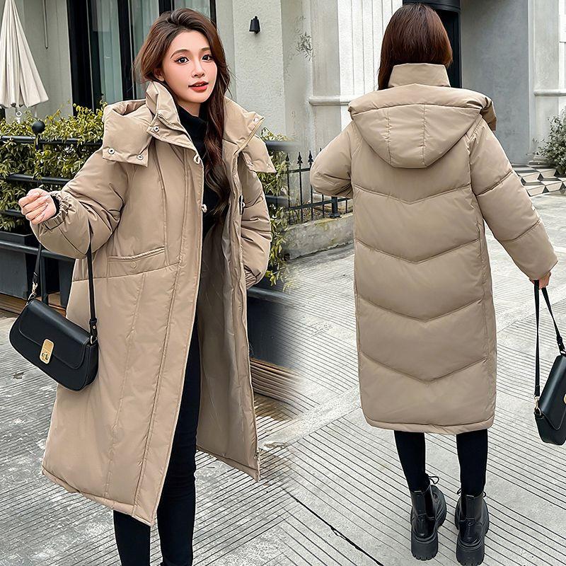 Fashionable Thick Long Down Cotton-padded Jacket, Loose Thick Coat for Women Winter
