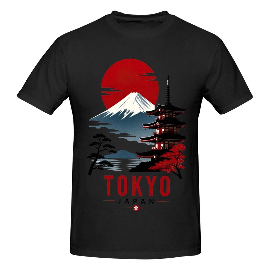 Tokyo Print Trendy T Shirts Graphic Y2k Gifts Cotton Unisexs Wounisex T Shirts Clothing