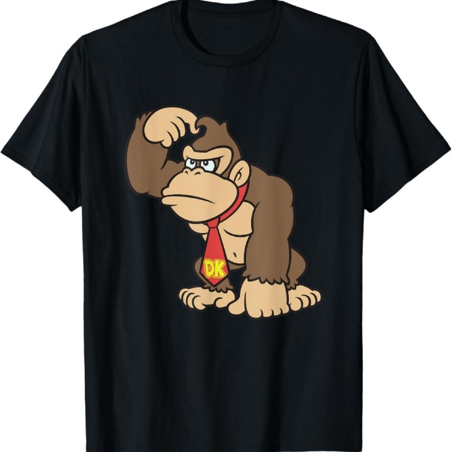 Футболка с портретом Donkey Kong Ape Thoughts Classic Nintendo S разноцветный