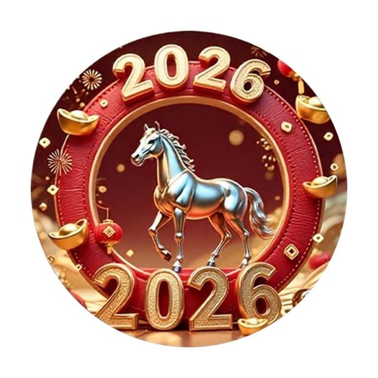 1/4Pcs Year of The Horse Refrigerator Magnet 2026 Chinese Zodiac Horse Acrylic Fridge Magnet Home Kitchen New Year Decoration