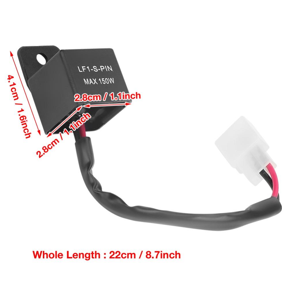 LF1-S-PIN Blinker Relay 12V 150W LED Flasher Relay Plug Play Flasher Relay Most Motorcycles