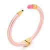 Best-selling enamel pencil rubber spring bracelet, personalized creative fashion line colored diamond graduation season bracelet for women