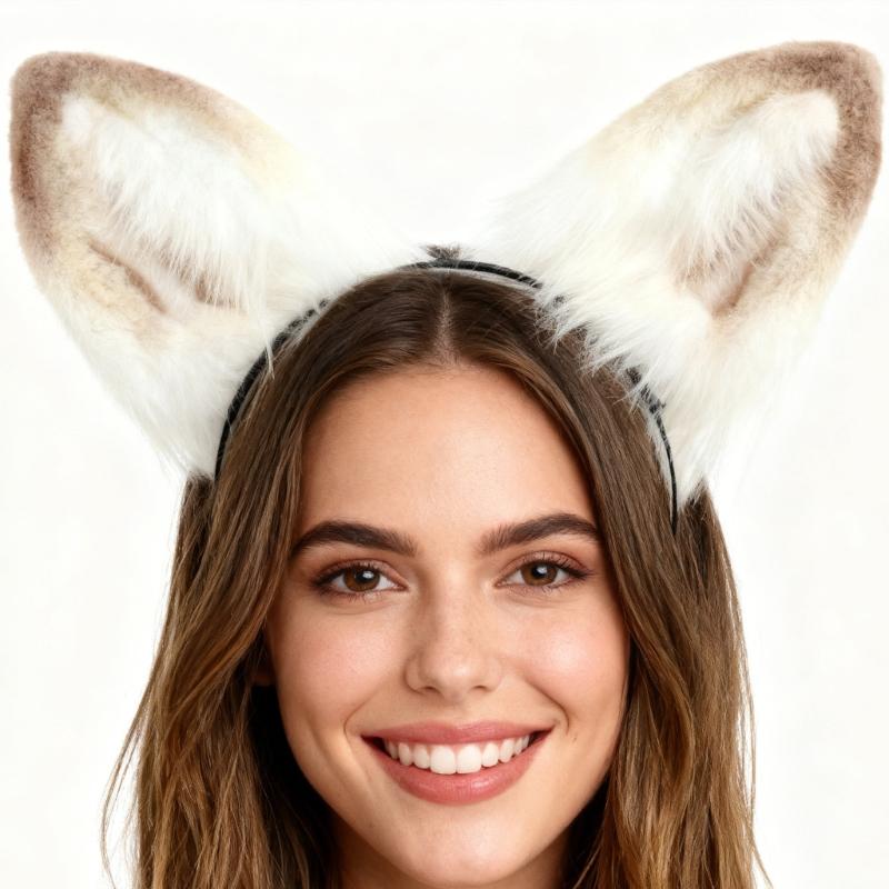 Sheep Ears Headbands Furry Sheep Ear Headband Halloween Party Prom Cosplay Costume Hair Accessories Headwear for Women