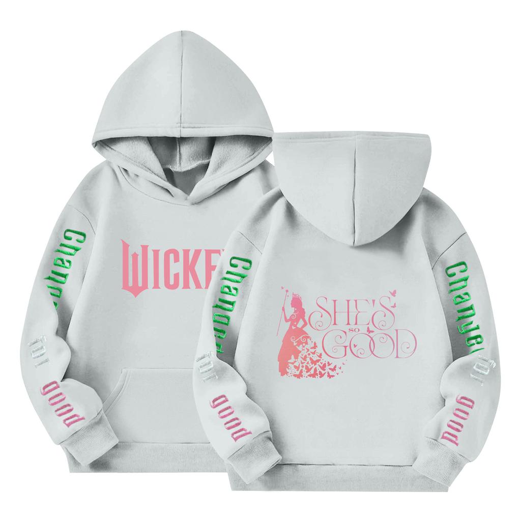 Kinder Langarm Lockerer Pullover Buchstabenaufdruck Kordelzug Kapuzen-Sweatshirt