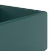 VidaXL Lavabo Carré de Luxe à Trop-plein Vasque à Poser de Toilette Lave-mains de Salle de Bain Salle Cosmétique Vert Foncé 146948