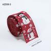 Cartoon 2M/Roll Christmas Tree Ribbon DIY Fabric Gift Packaging Webbing Reinforced Edge Snowman Wreath Making Tool Party Decor