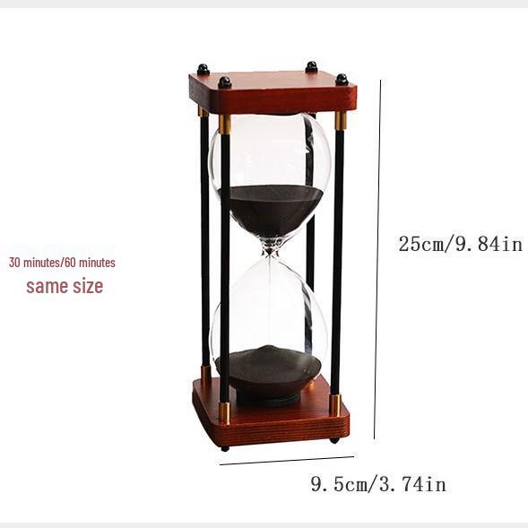 Retro Glass Hourglass Timer - 30 or 60 Minutes Desktop Ornament, Perfect for Graduation Gifts
