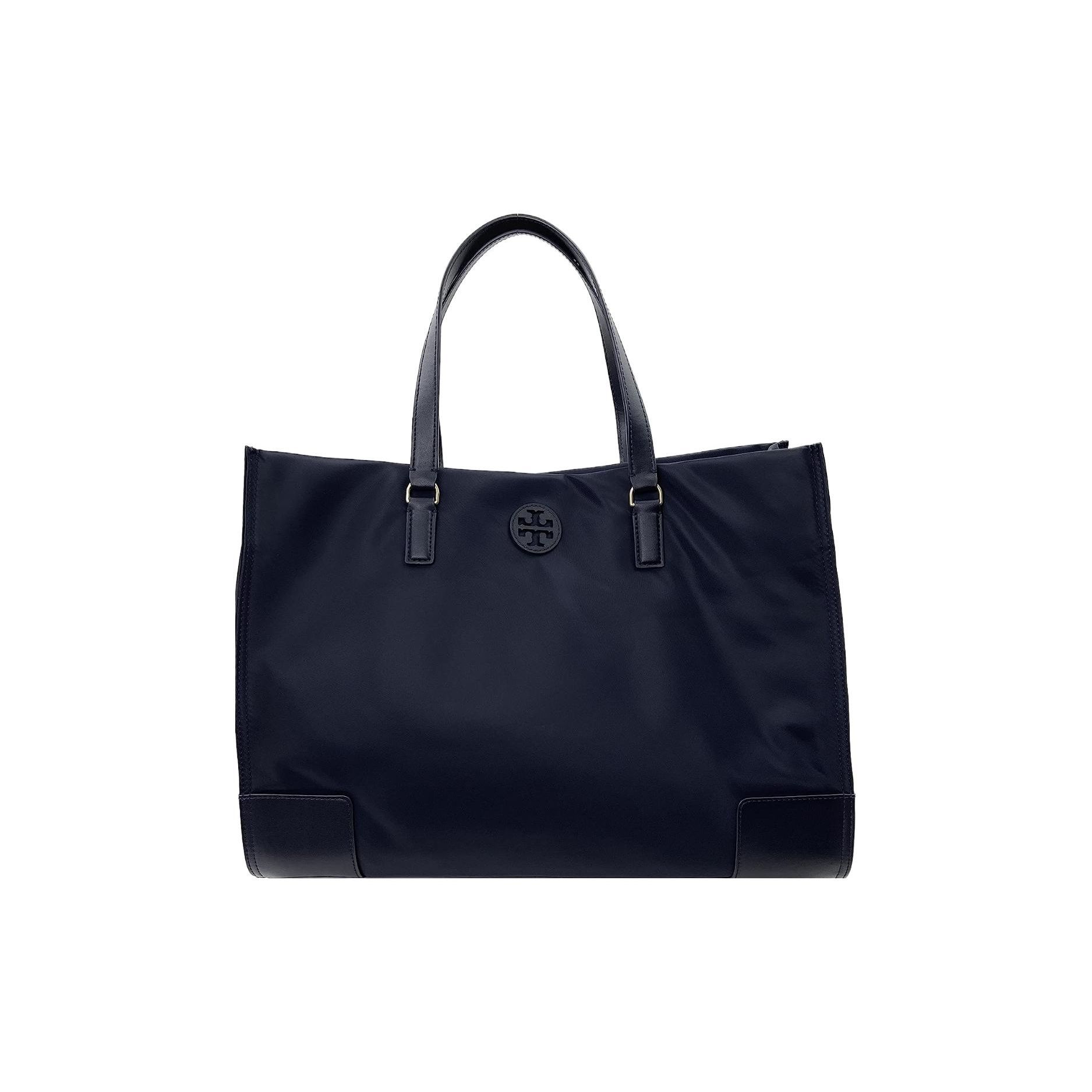 

Tory Burch Ella Commuter Large Capacity Nylon And Leather Tote Bag Women tote Navy-Blue 136144-405 Basic Set (Bag+Dust Bag)