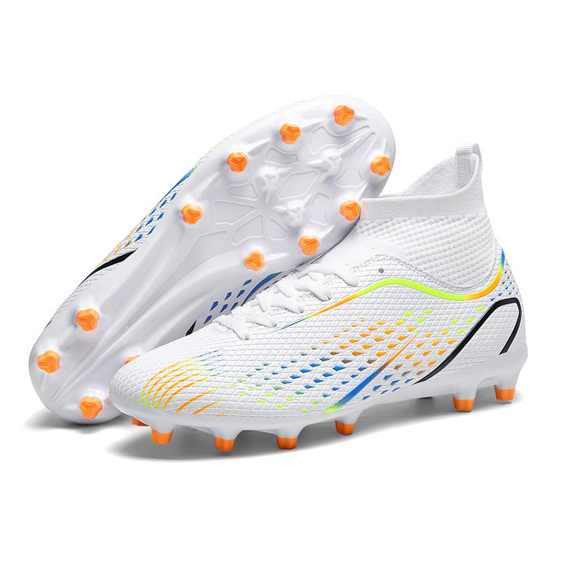 

Unisex Football Shoes High Elastic SocksTraining Artificial Captain Football Shoes for Kids 33 белый