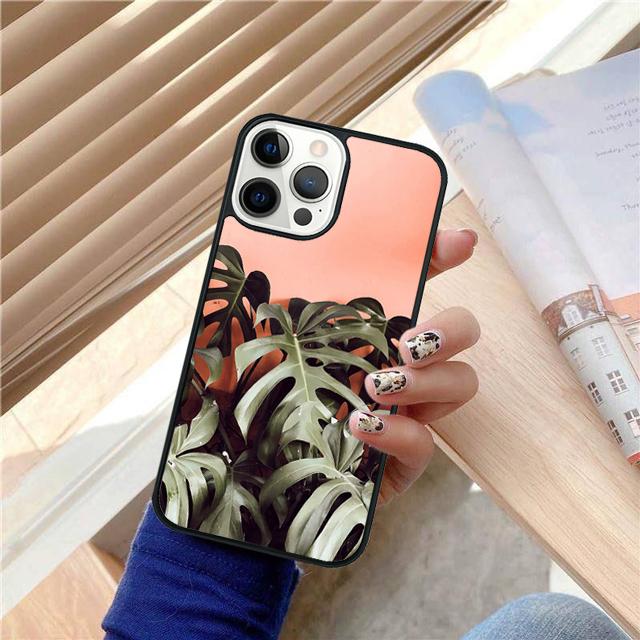 Monstera Flower Tropical Green Leaves Phone Case For iPhone 17 Air 15 16 Cover  14 13 Pro Max 12 11 Pro Max Max Plus