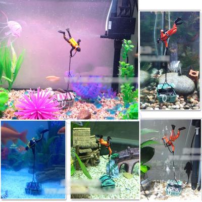 Hot! Treasure Hunter Diver Action Figure Fish Tank Ornament Aquarium Decor Landscape Dropshipping