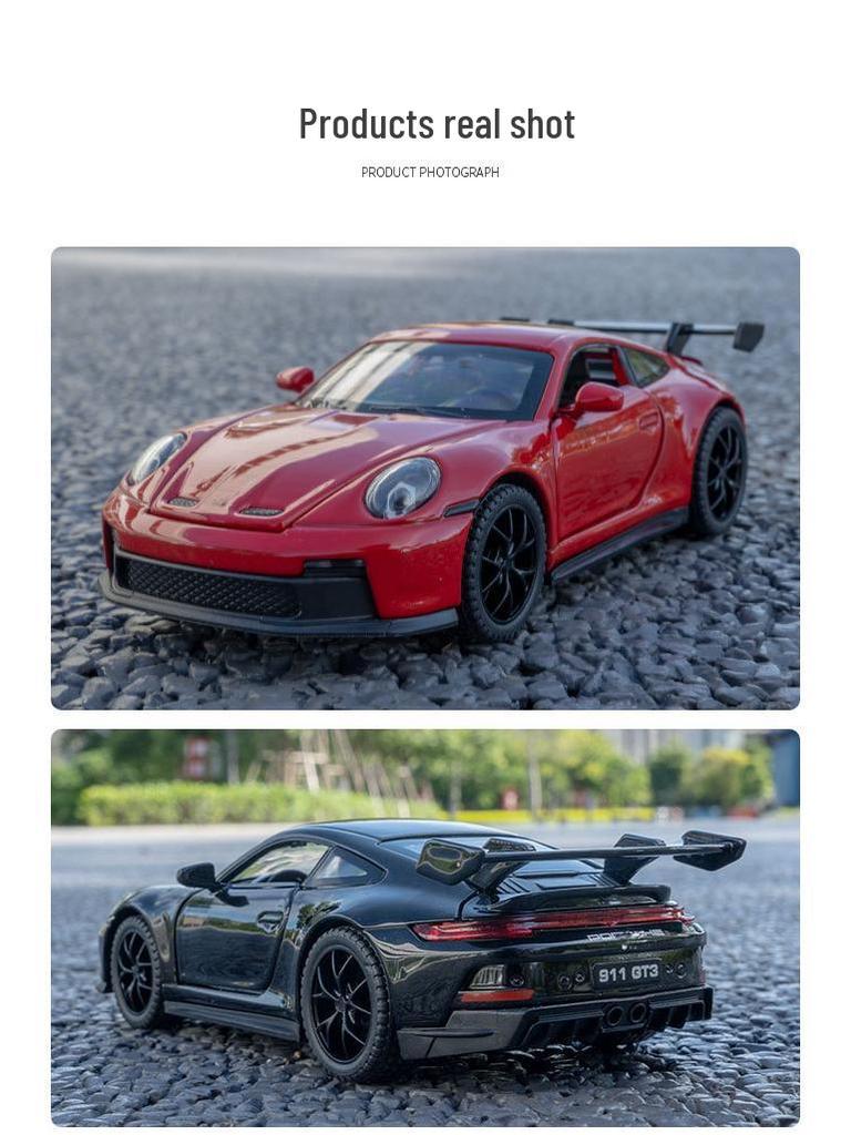 Porsche 911 Alloy Sports Car Model 1:32 - Children's Metal Toy Ornament