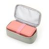 Miyoshi Seisakujyo Compatible Insulated Lunch Box x x with Dome Square and Includes 2 Onigiri Product GEL-COOL Single-Tier Case, Gray, W20.5 D11.5