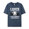 I Hate Morning People And Mornings And People Funny Panda Tshirts Fashion Boy Tshirts Casual Classic Tops Shirts Cotton