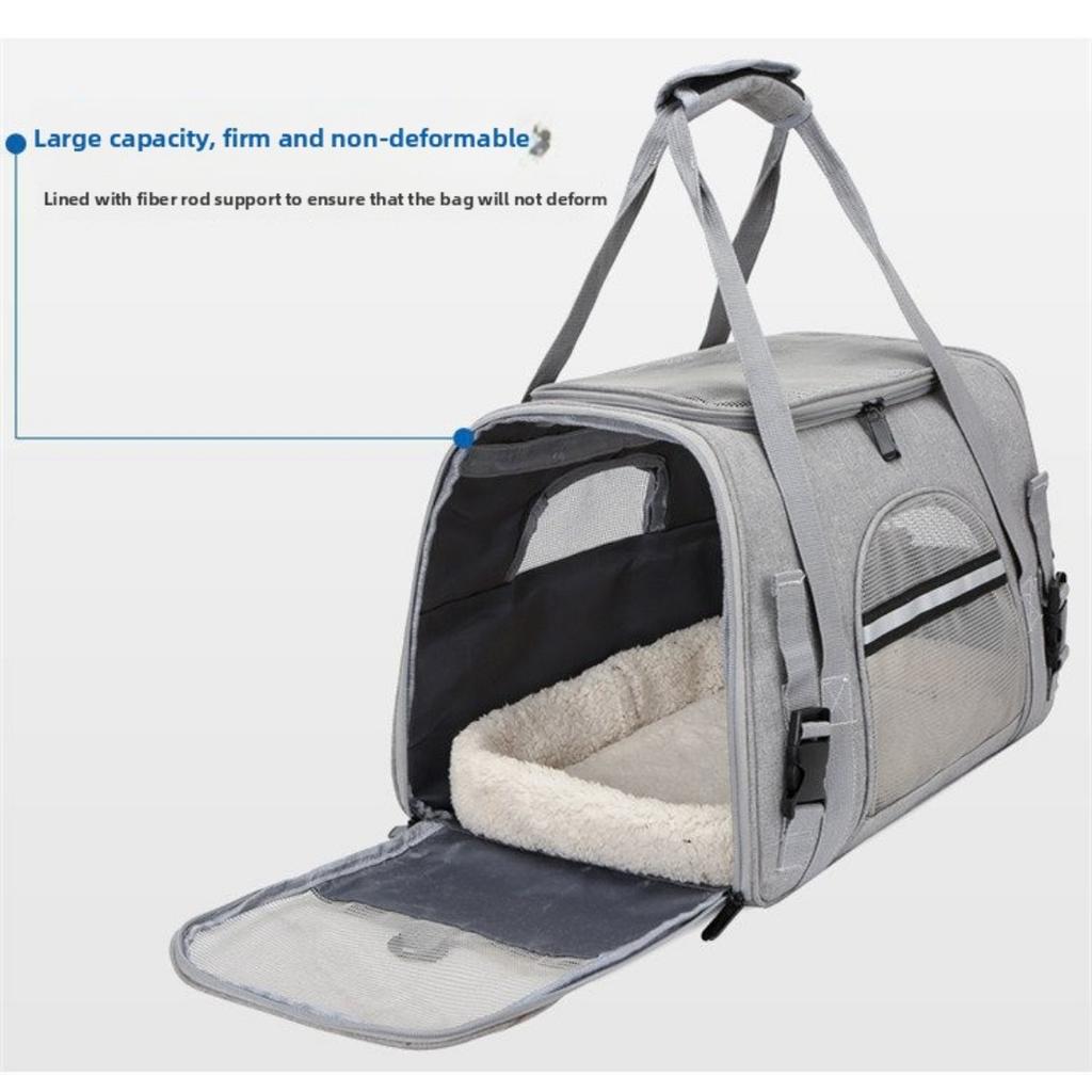 Portable Portable Cat Bag for Outdoor Use, Transparent, Breathable, Foldable Pet Bag That Can Be Diagonally Crossed, Car Cat and Dog Bag