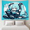 Hatsune Miku Tapestry for Bedroom Aesthetic Classroom Tapestries Wall Hanging for Living Room Dorm Office,Ideal Creative Gift