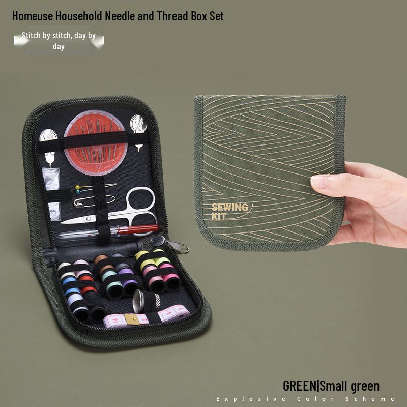 High-Capacity Handmade Sewing Kit: Deluxe Needle and Thread Pouch for Home & Travel