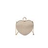 Evening Clutch Bag Women Shiny Handbag Heart Shape Metal Clutches Fashion Chain Shoulder Crossbody Bag Luxury Lady Purse