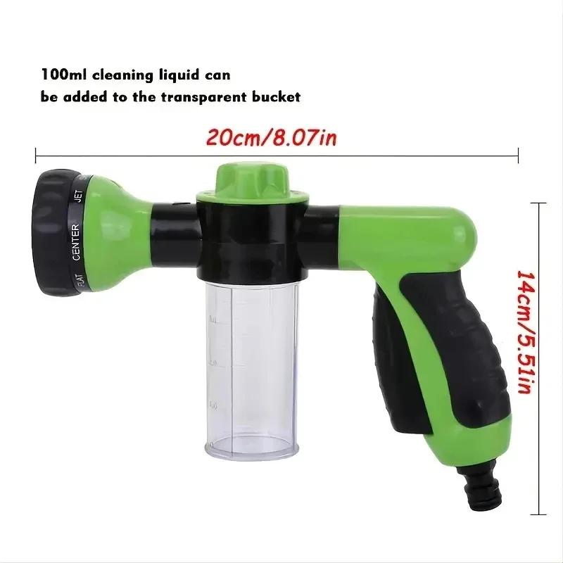 8-Mode High Pressure Hose Nozzle | Lawn/Garden/Car Wash Sprayer | Ergonomic Adjustable Watering Tool