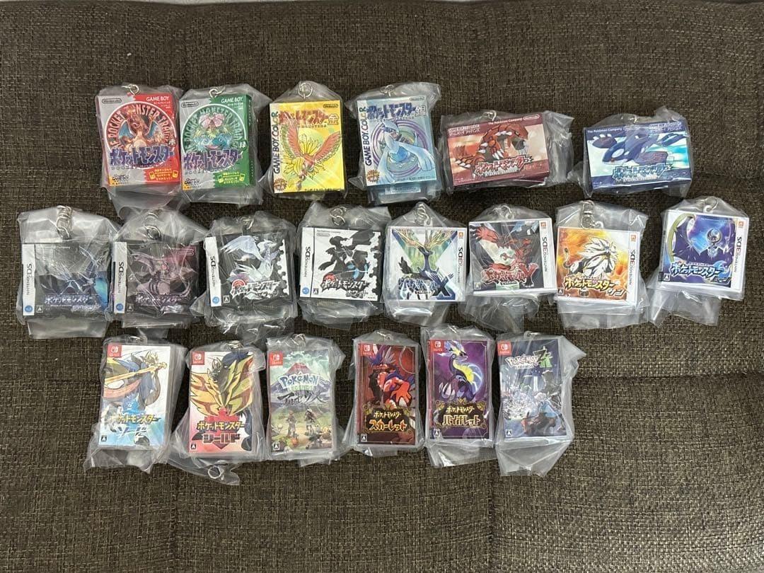 Pokemon Center Package Cartridge Keychain Collection All 20 types Complete Japan