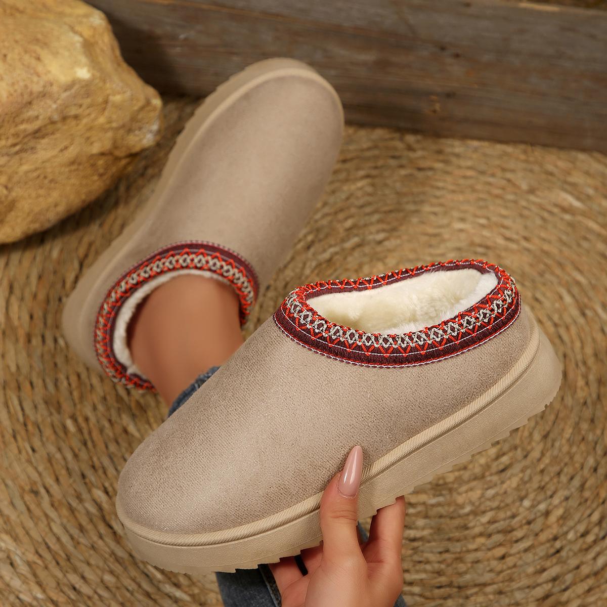 

2025 Women Snow Boots Winter Plush Anti Slip Sole Thick Bottom Ankle Boots Warm Outdoor Designer Shoes Zapatos De Mujer 36