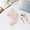 Hair Drying Towel with Button, Super Absorbent Coral Fleece Hair Towel, Skin-friendly Bath Turban for Women, Comfortable Hair Wrap for Long Hair