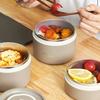 Izolovaná sada svačinových boxů 2/3/4 patra Oddělitelné stohovatelné tepelné nádoby na jídlo Vhodné do mikrovlnné trouby Bento box do práce a na cesty