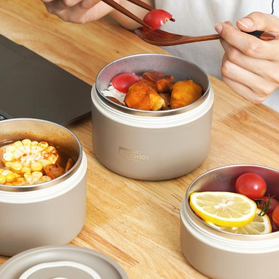 Izolovaná sada svačinových boxů 2/3/4 patra Oddělitelné stohovatelné tepelné nádoby na jídlo Vhodné do mikrovlnné trouby Bento box do práce a na cesty