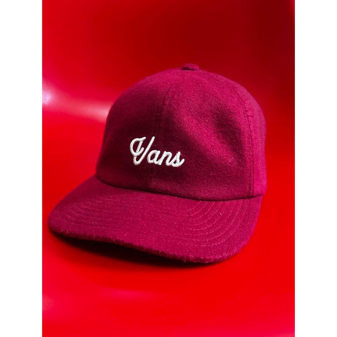 Used Vans Wool Blend Cap Bordeaux Leather Belt
