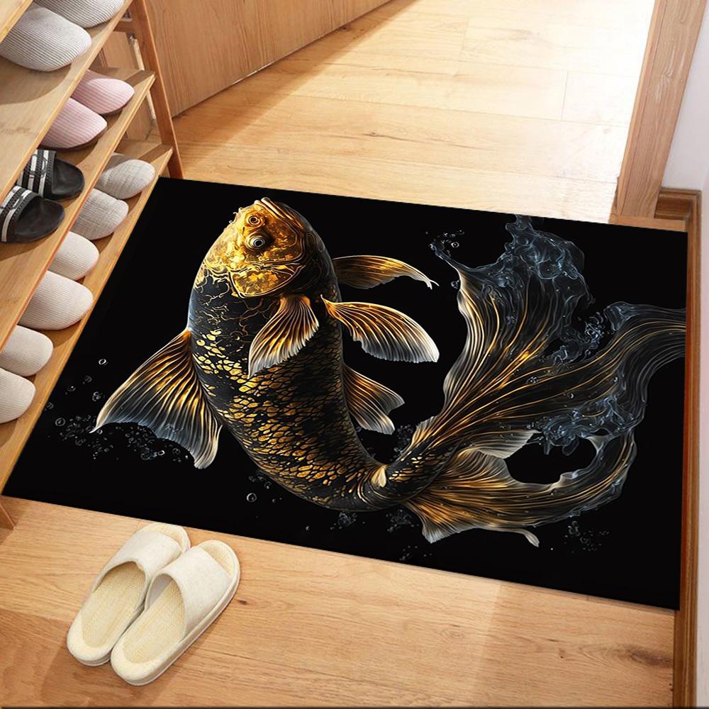 Tappetini Simbolismo Pesce d'Oro per Soggiorno, Camera da Letto e Decorazione della Stanza Sono Adatti per Regali.