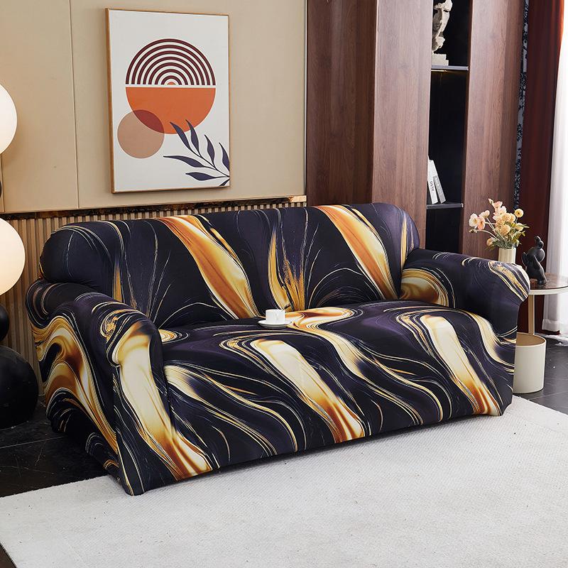 Elastic Printed Sofa Cover Single Double Triple Lazy Sofa Cover Non-slip Protective Cover