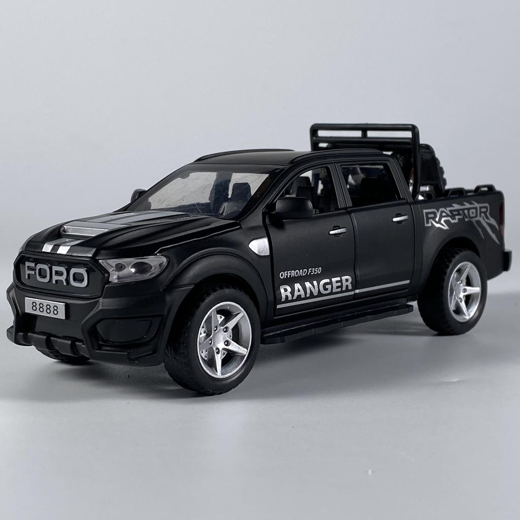 1/32 Ford Raptor F350 Pickup Truck Alloy Off Road Car Diecast Model Sound & Light Desktop Collection Decorative Gift Boy Display